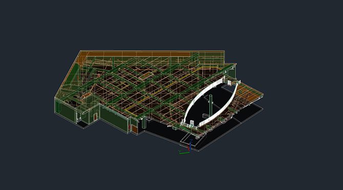 CAD Darstellung eines Gebäudes
