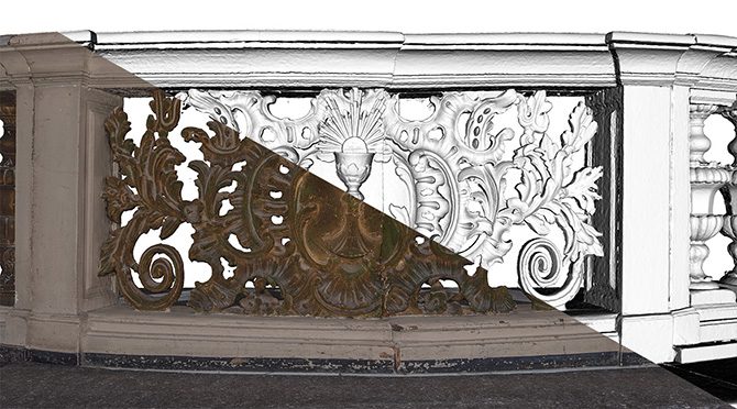 Historische Altarschranke einer Kirche