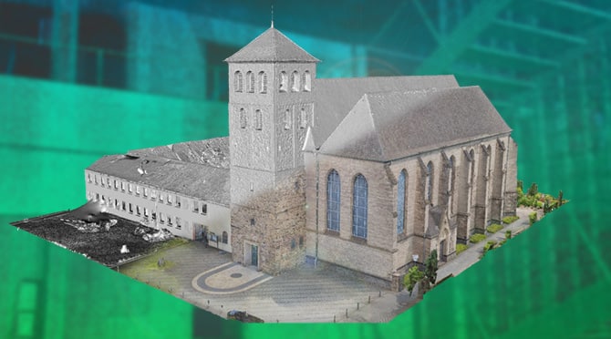 Lidarscan einer historischen Kirche
